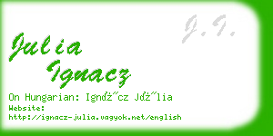 julia ignacz business card